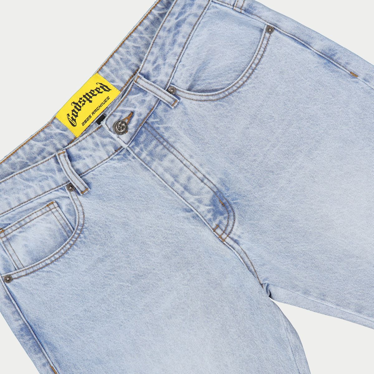 Godspeed Printed OG Logo Flared Denim