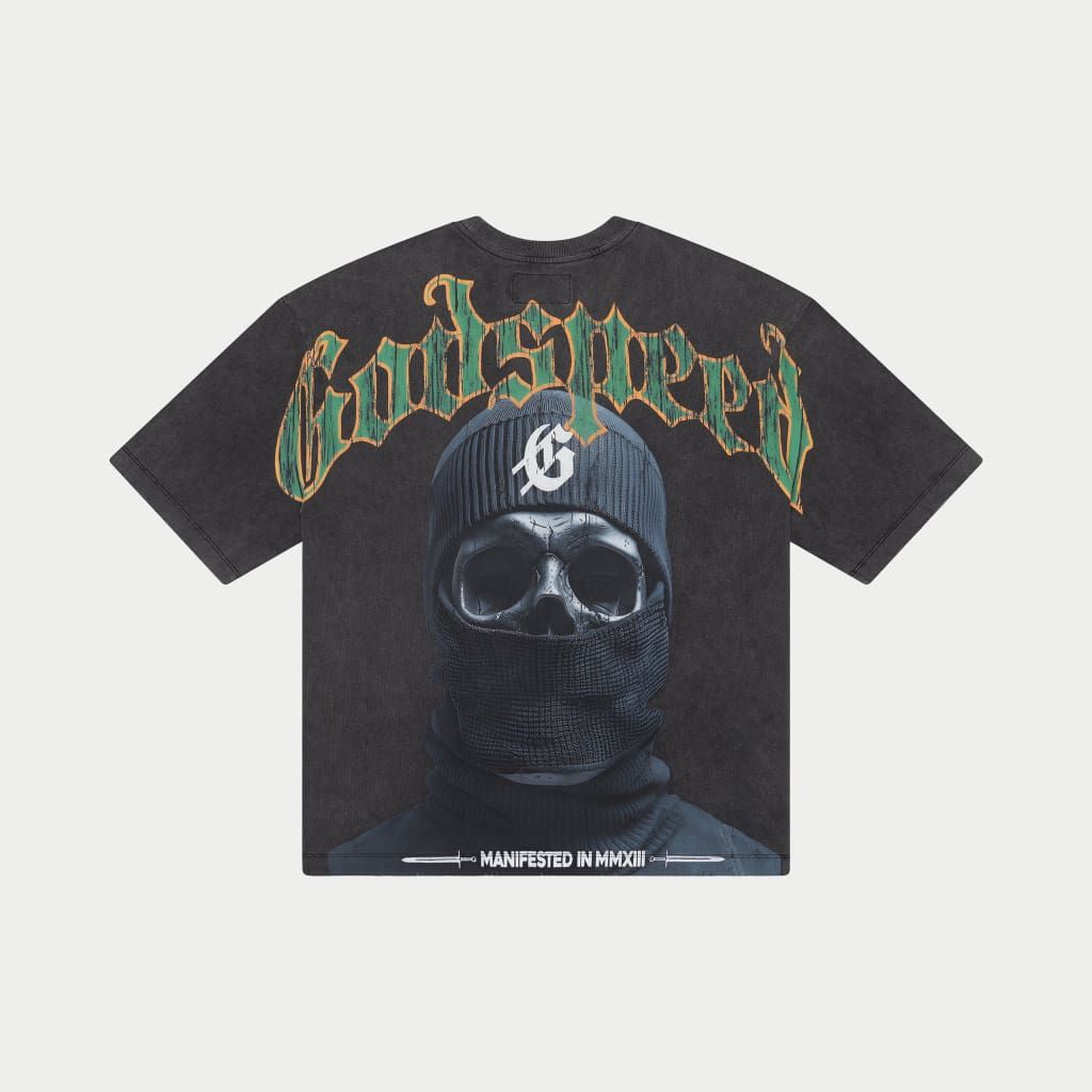 Godspeed Balacava T-Shirt (Grey Wash)