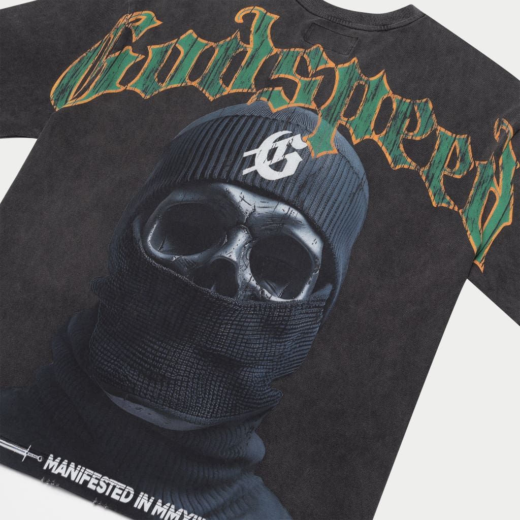 Godspeed Balacava T-Shirt (Grey Wash)