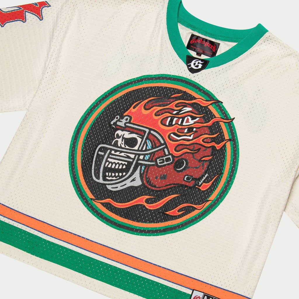 Godspeed First Down Jersey (Bone/Teal/Orange) NYC